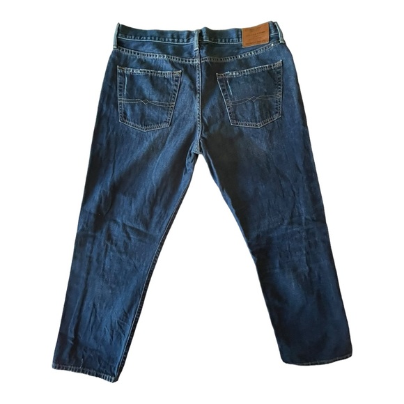 Lucky Brand Original Straight Leg Jeans, 38 X 30 light distressing - Picture 2 of 8